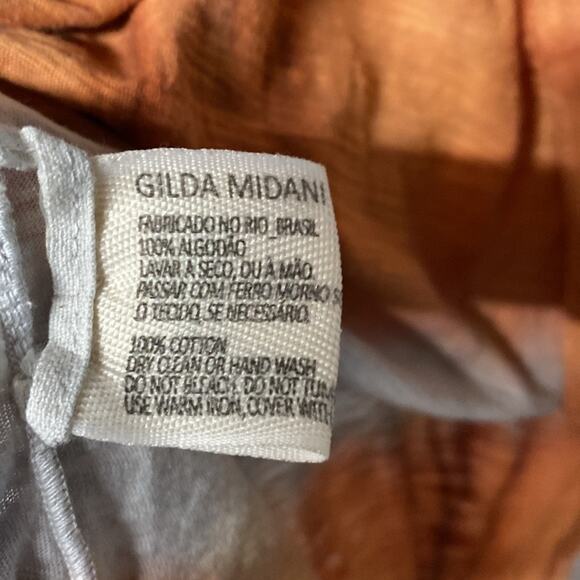 Gilda Midani Color Dipped Top Small Gray Orange - Picture 6 of 6